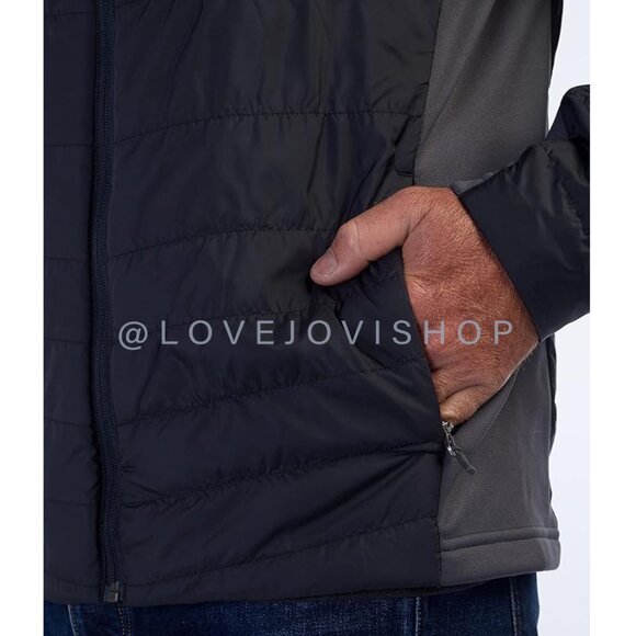 Mens | Spyder Peak Zip Insulated Mid Layer Puff Ski Jacket | Midnight Blue Grey - Picture 6 of 16